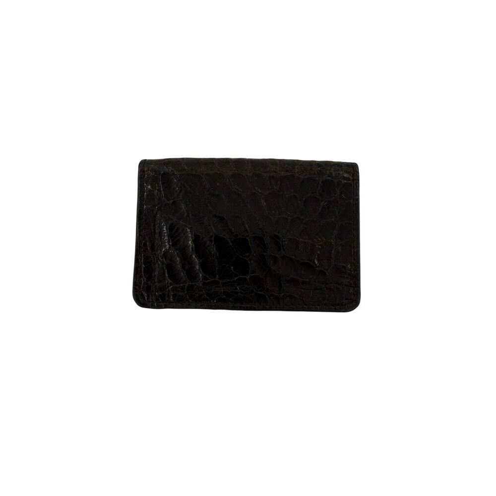 Mim104: Miu Miu Bi-Fold Wallet In Black Crocodile… - image 7